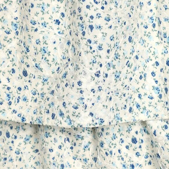 NWT Lulus Top Tier Babe Blue Floral Embroidered Sleeveless Midi Dress (size S) - Picture 11 of 12